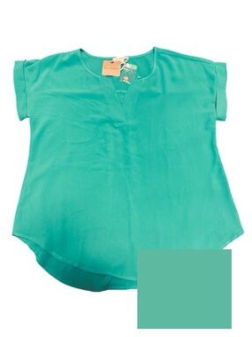 NWT Blu Pepper Women’s Top Short Sleeve Mint Green Size L